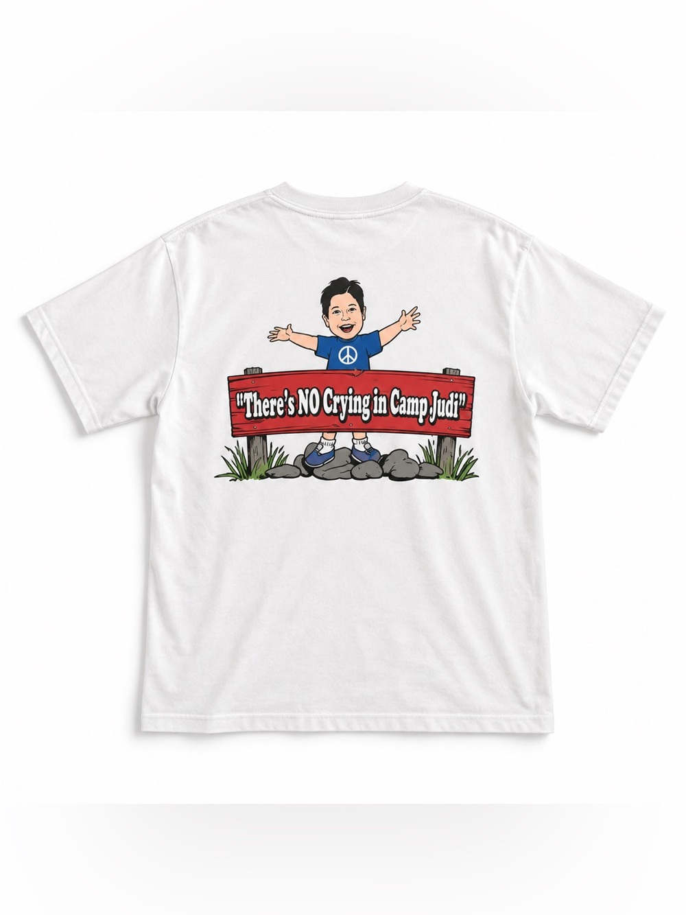 Camp Judi T-Shirt White Size Medium Unisex Adult‎ Mens Short Sleeve
